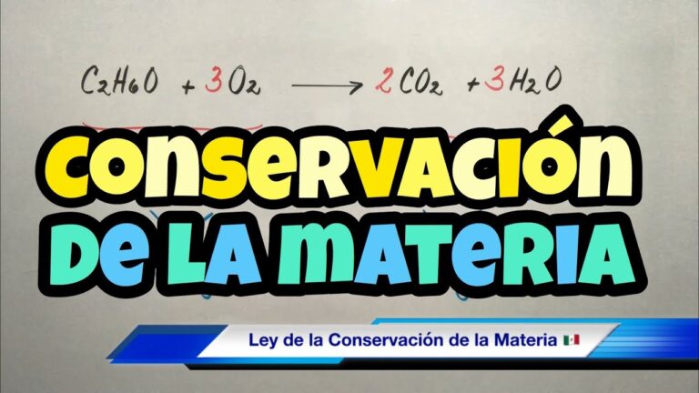 aplicacion de la ley de la conservacion de la materia
