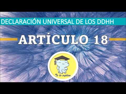 art 18 declaracion universal de los derechos humanos