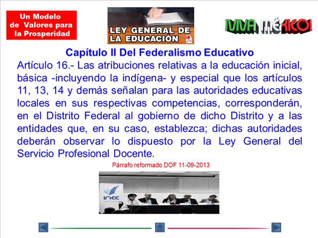 articulo 16 dela ley organica de educacion