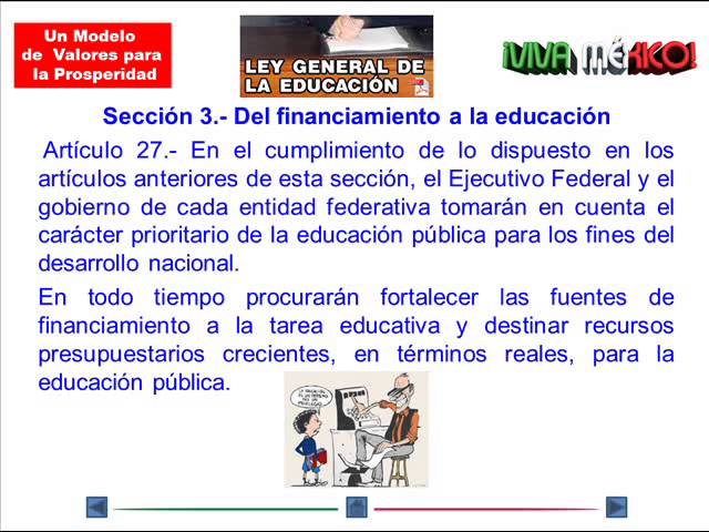 articulo 27 dela ley organica de educacion