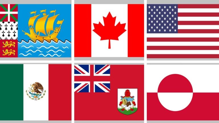 banderas de america del norte con nombres