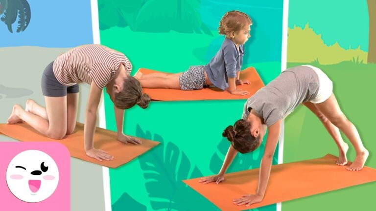 cartas de posturas de yoga para niños