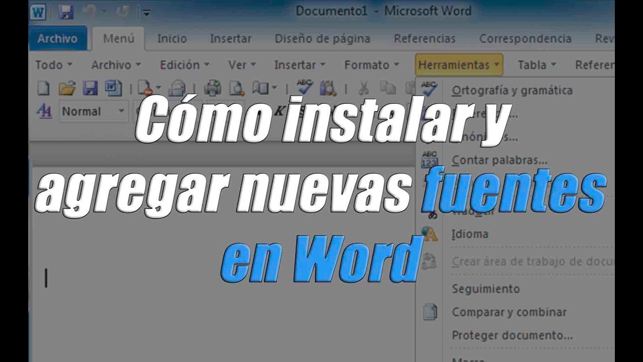 como insertar una nueva fuente en word