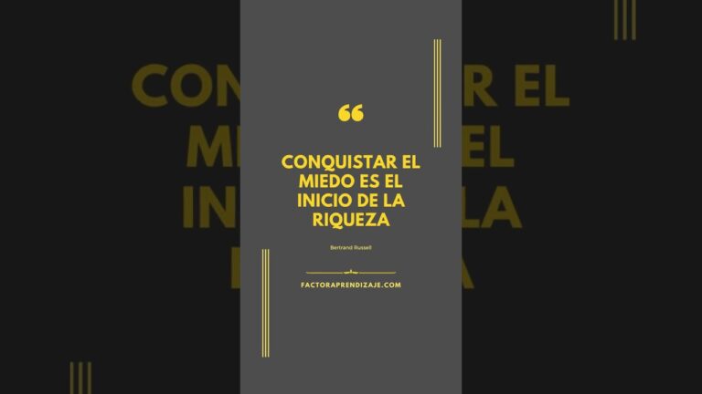 conquistar el miedo es el comienzo de la riqueza