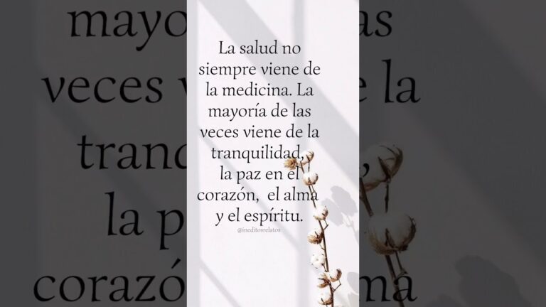 la salud no siempre viene de la medicina