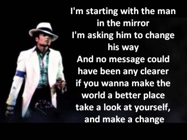 michael jackson man in the mirror letra