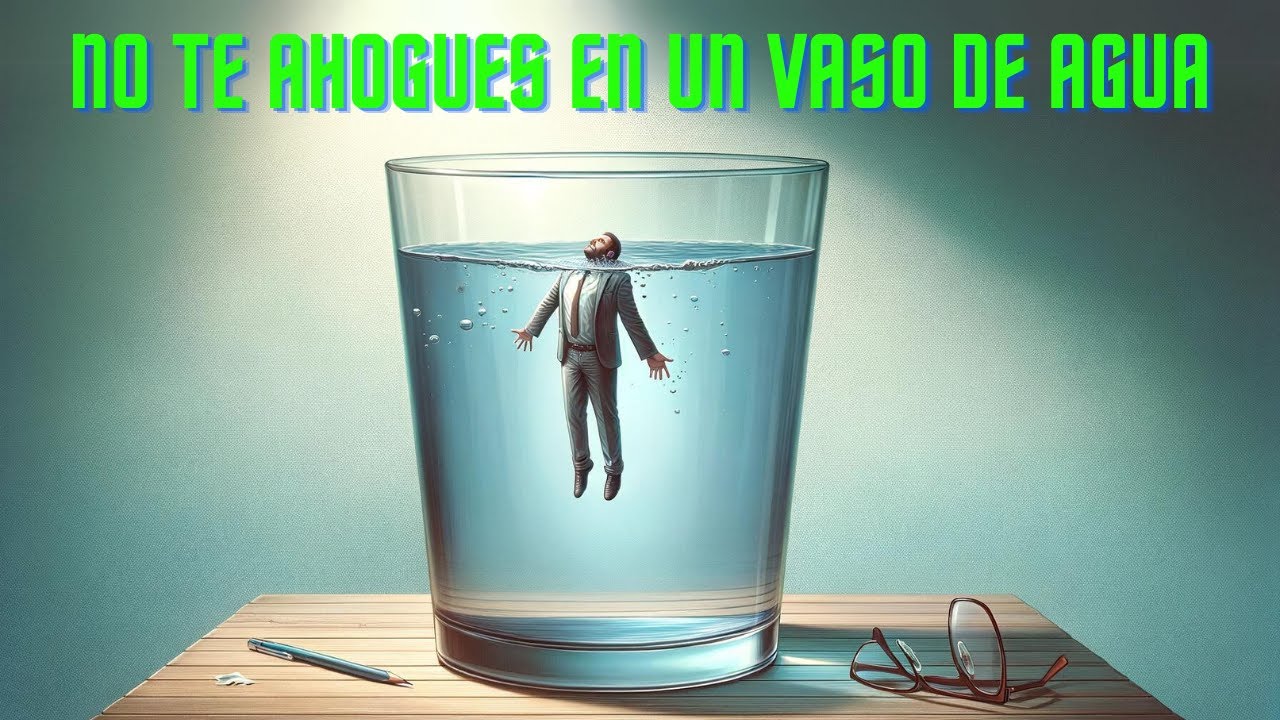 no te ahogues en un vaso de agua