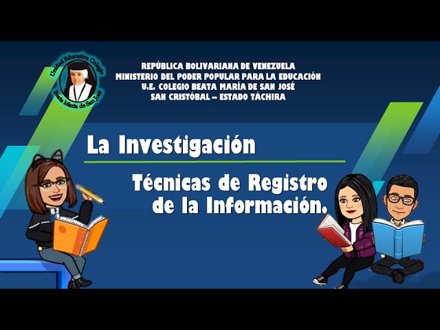 que son tecnicas de registro de informacion