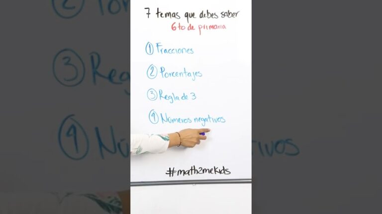 temario de matematicas de sexto de primaria