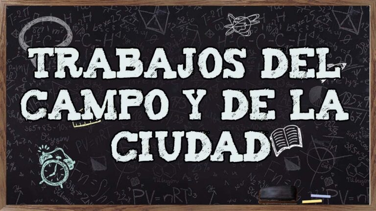 tipos de trabajo en el campo y la ciudad